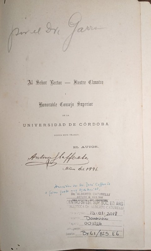 Bosquejo Historico de la Universidad de Córdoba