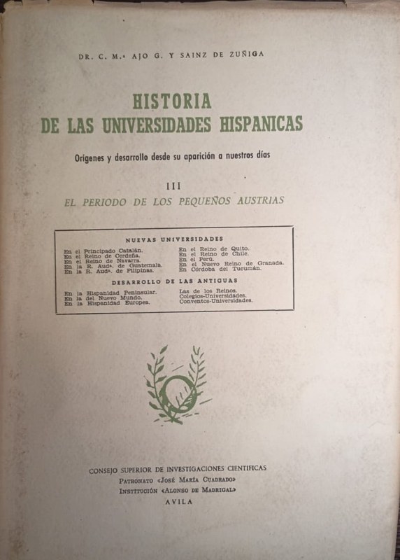 Historia de las Universidades Hispanicas: Origenes y desarrollo desde su aparición hasta nuestros dias