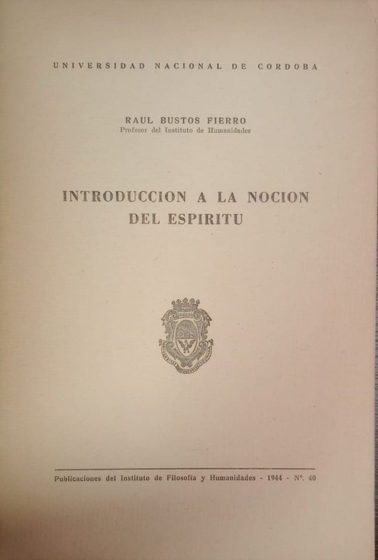 Introducción a la noción del Espíritu