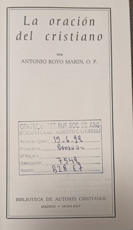 La oración del cristiano