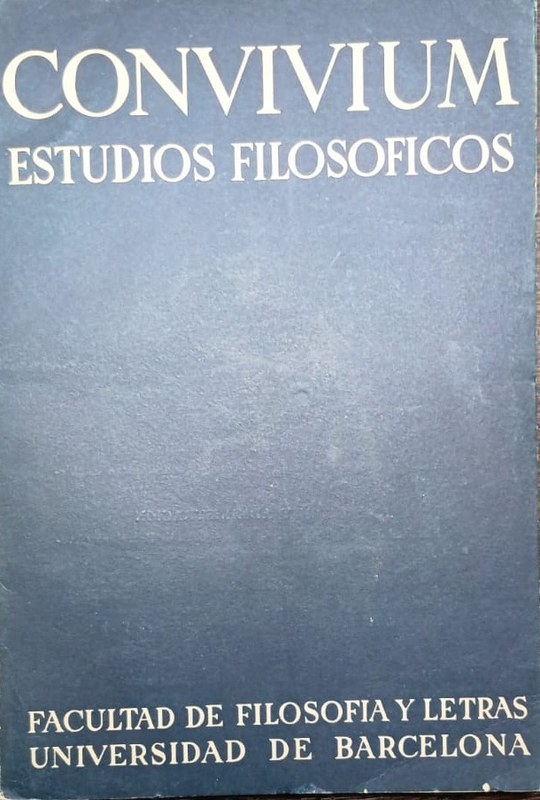 CONVIVIUM: Estudios Filosóficos