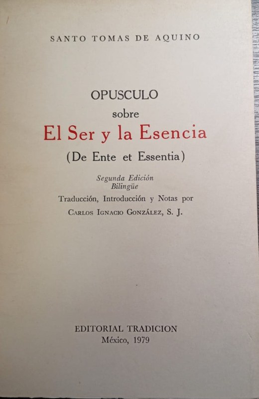 Sobre el Ser y la Esencia: De Ente et Essentia