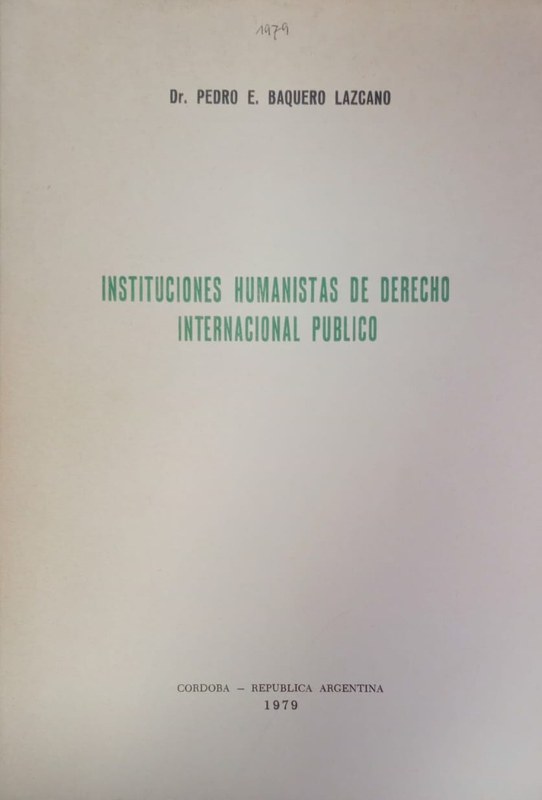 Instituciones Humanistas de Derecho Internacional Público
