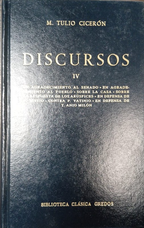 Discursos: IV- (En agradecimiento al Senado - En agradecimiento al pueblo - Sobre la casa, etc)