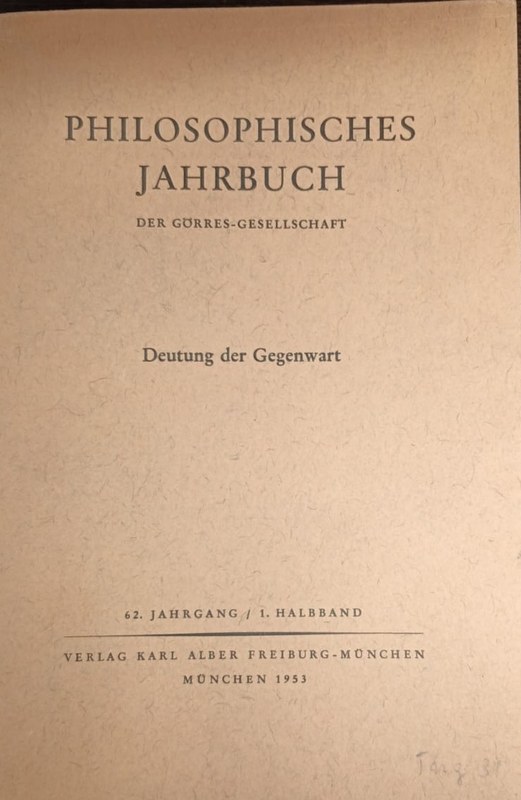 Philosophisches Jahrbuch: Deutung der Gegenwart