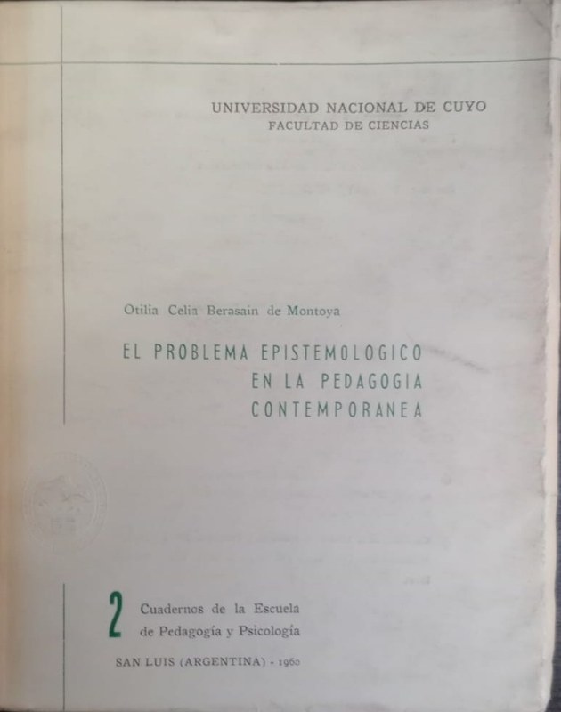 El problema epistemológico en la pedagogía contemporánea