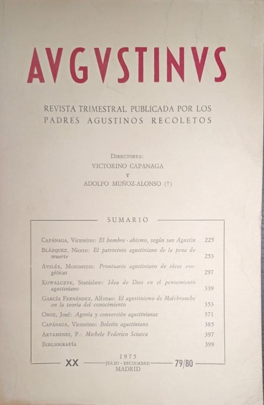 Augustinus: Revista Trimestral Publicada por los Padres Agustinos Recoletos