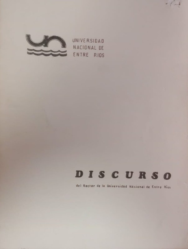 Discurso del Rector de la Universidad de Entre Ríos