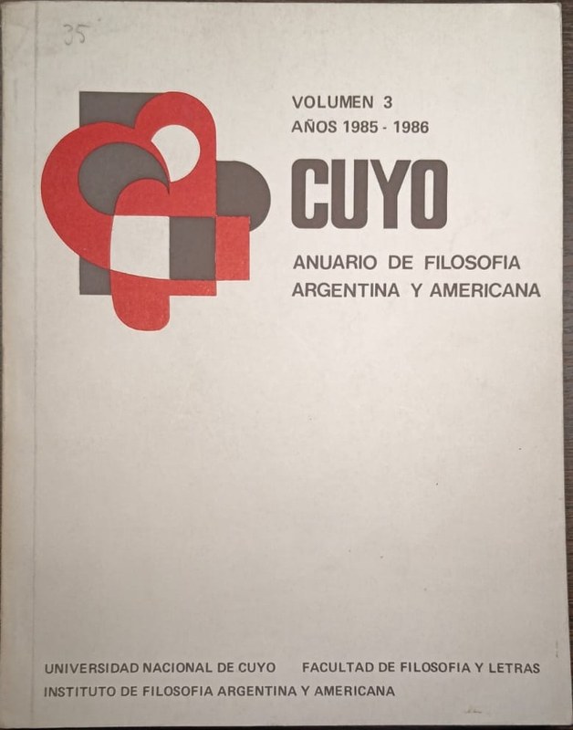 Cuyo: Anuario de Filosofía Argentina y Americana