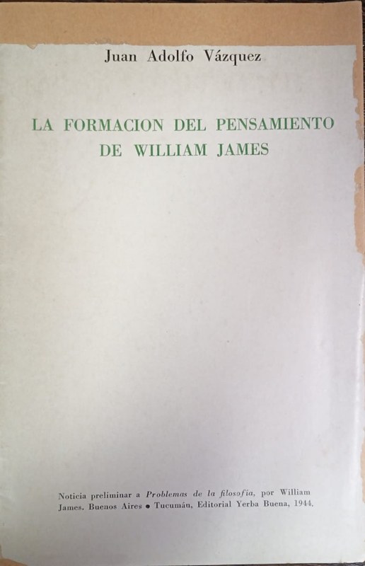 La formación del pensamiento de William James