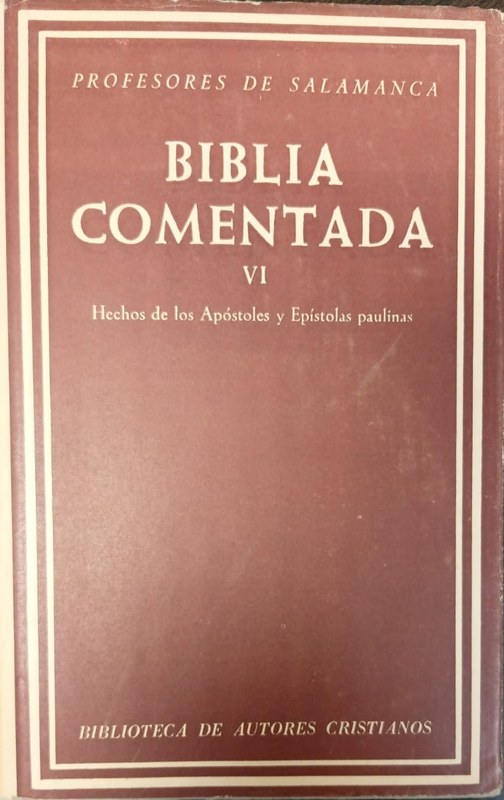 Biblia comentada: VI Hechos de los Apóstoles y Epístolas Paulinas