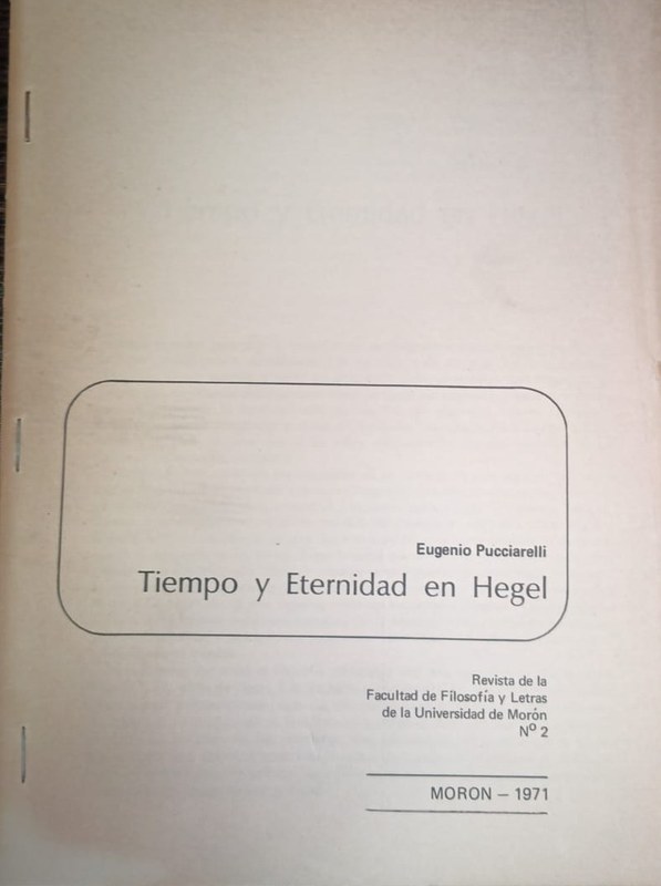 Tiempo y Eternidad en Hegel