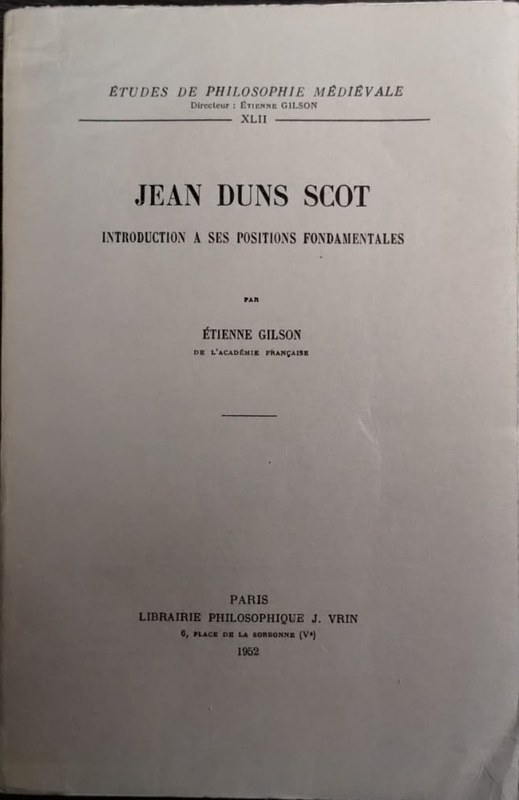 Jean Duns Scot: Introduction à ses positions fondamentales