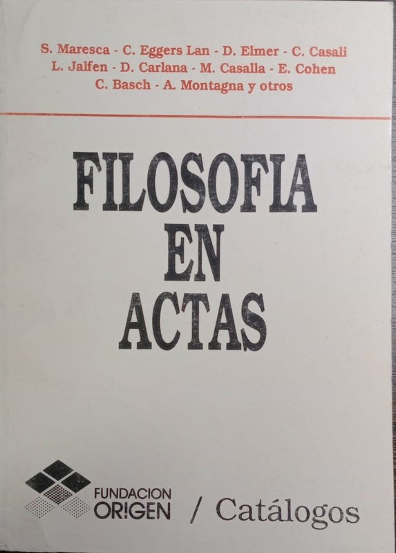 Filosofía en Actas