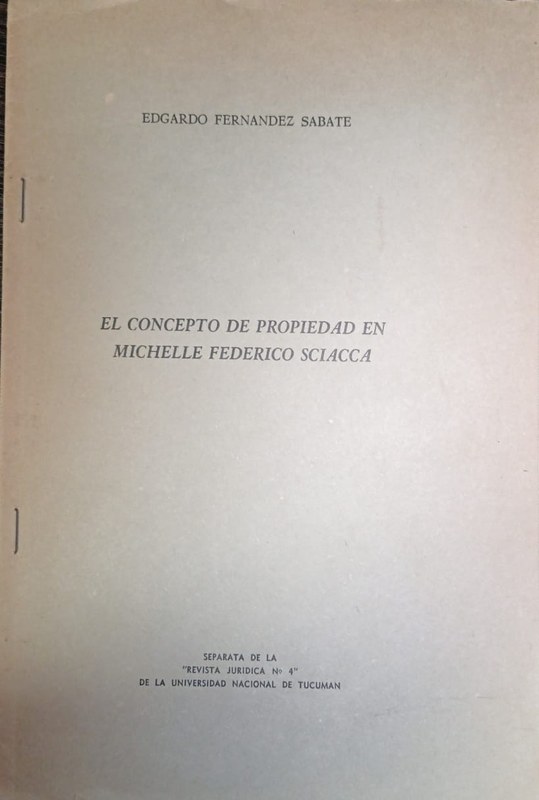 El concepto de propiedad en Michelle Federico Sciacca