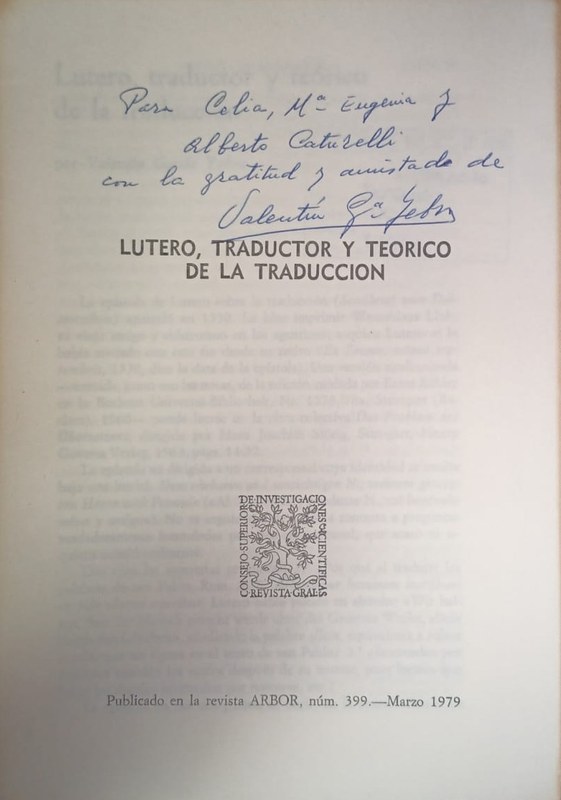 Lutero, traductor y teorico de la traducción