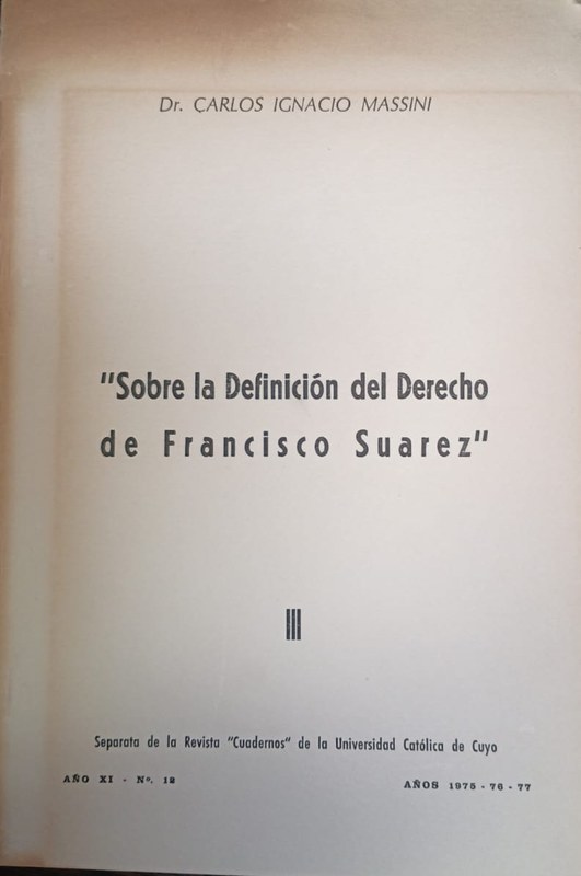Sobre la Defición del Derecho de Francisco Suarez III