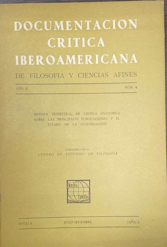 Documentación Crítica Iberoamericana De Filosofía y Ciencias Afines: Revista Trimestral de Crítica Filosófica