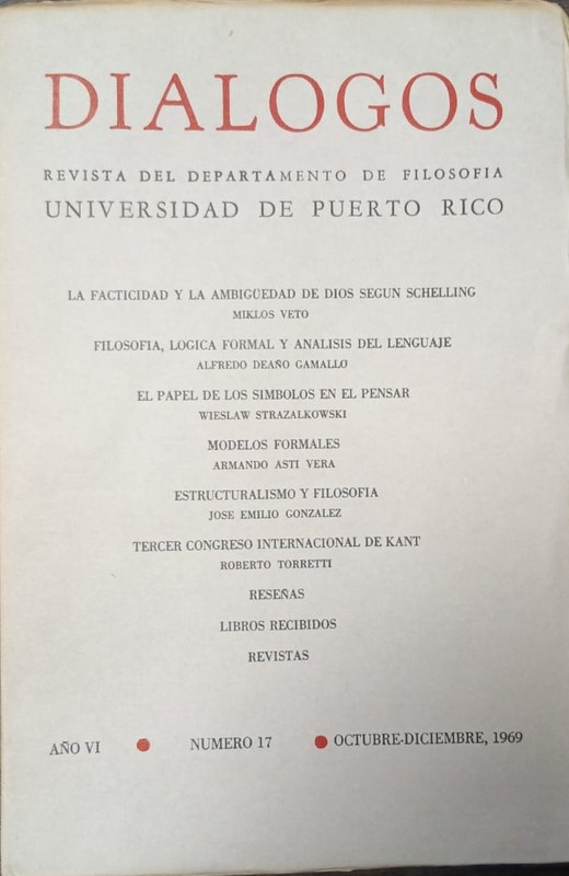 Diálogos: Revista del Dpto de Filosofía / Universidad de Puerto Rico