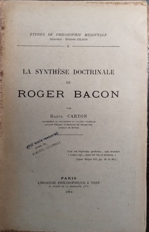 La synthèse doctrinale de Roger Bacon