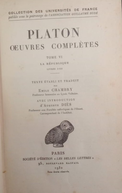 Platon, oeuvres complètes: Tomo VI