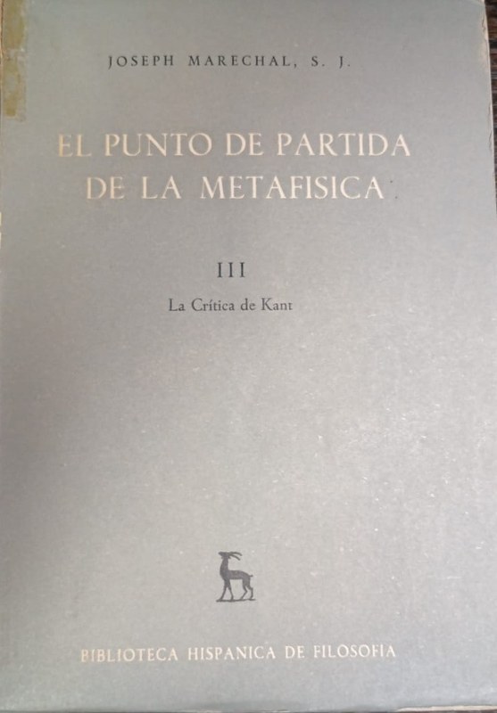 El punto de partida de la Metafísica III: La crítica a Kant
