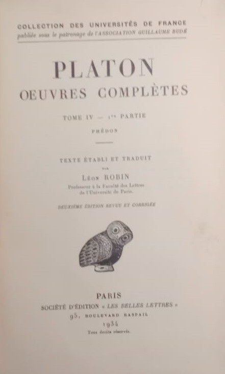 Platon, oeuvres complètes: Tomo IV, primera parte