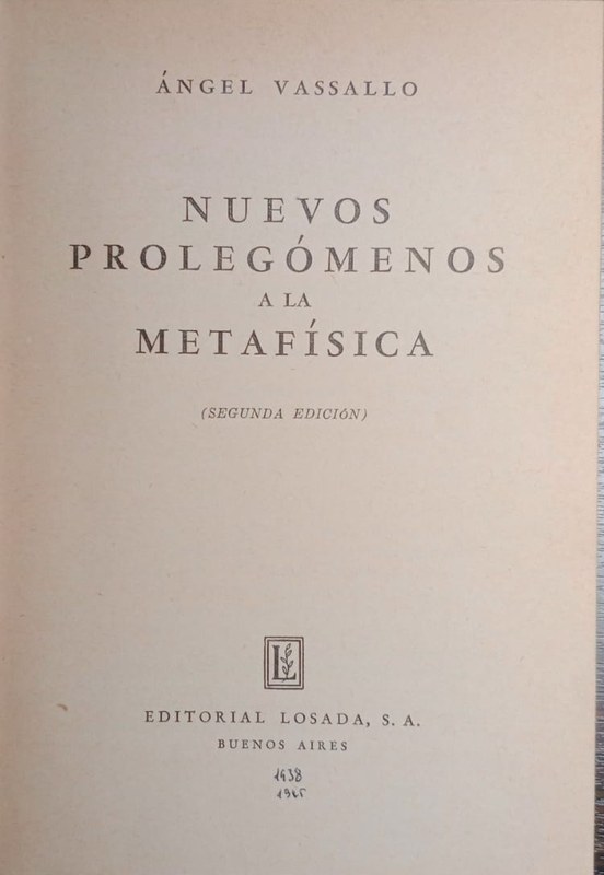 Nuevos prolegómenos a la Metafísica: Segunda parte