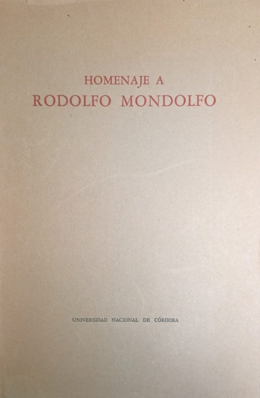 Homenaje a Rodolfo Mondolfo