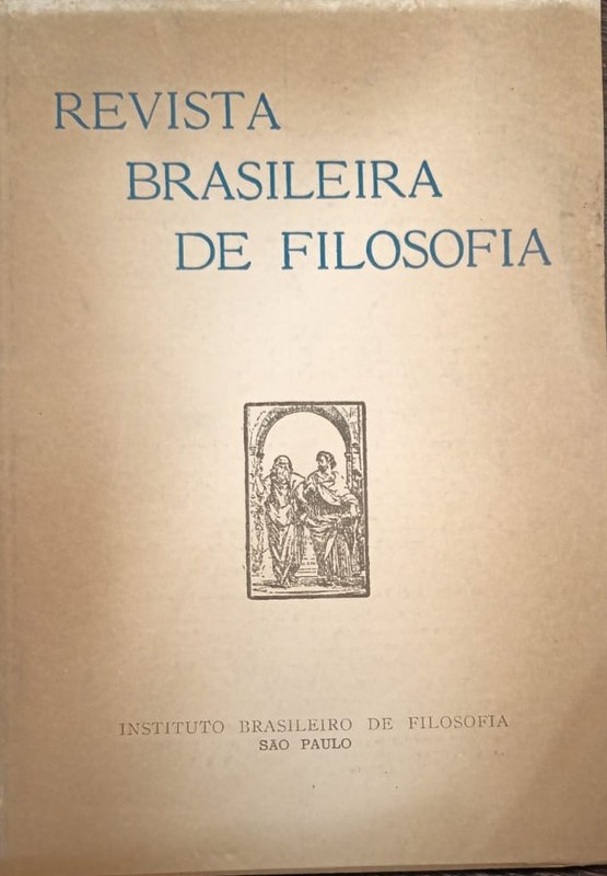 Revista Brasileira de Filosofía: Vol XXII Fasc 86