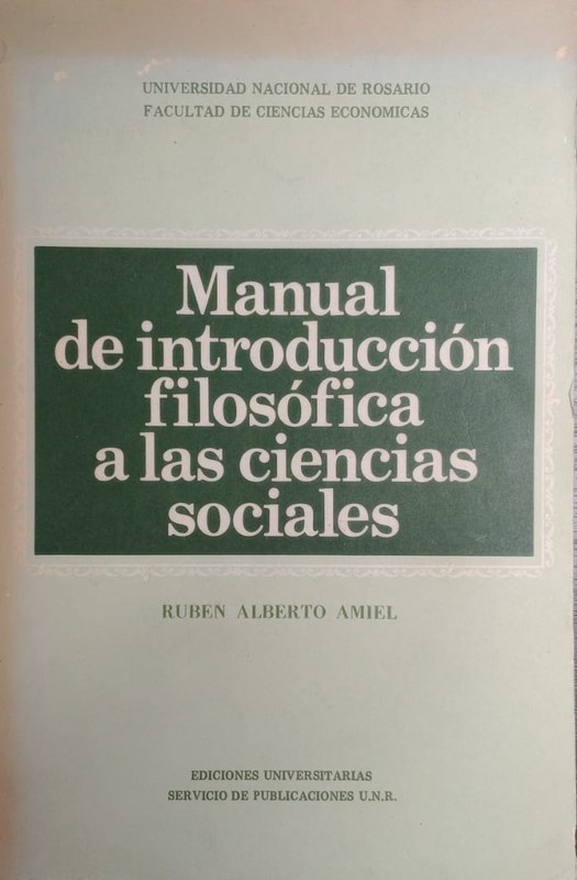Manual de introducción filosófica a las ciencias sociales