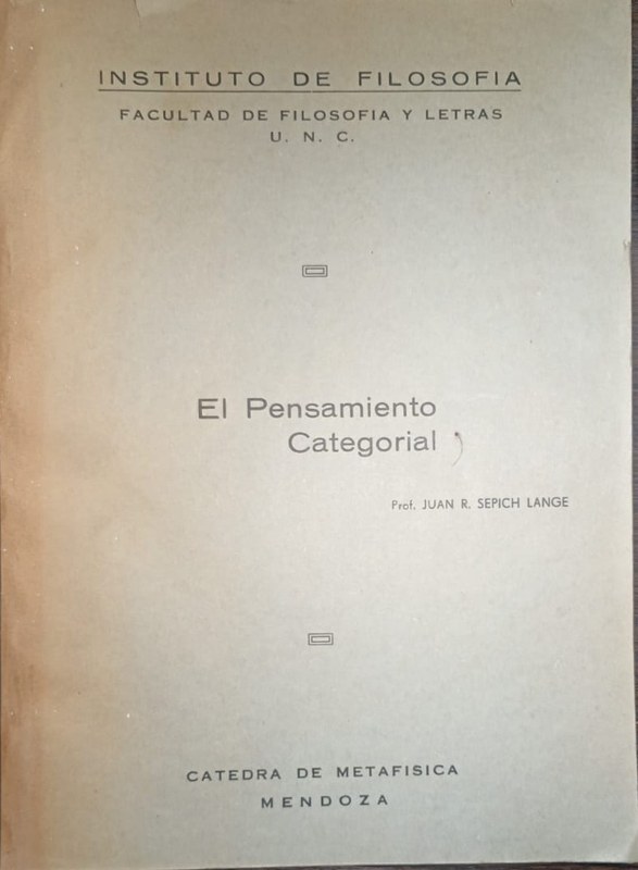 El pensamiento categorial