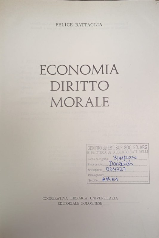 Economia diritto morale