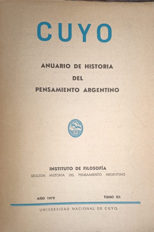 Cuyo: Anuario de Historia del Pensamiento Argentino