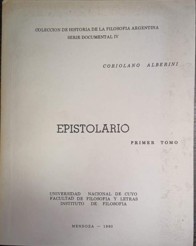 Epistolario: Primer tomo