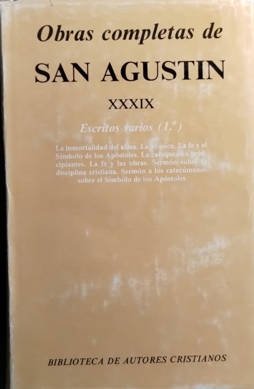 Obras Completas de San Agustín: XXXIX Escritos varios 1