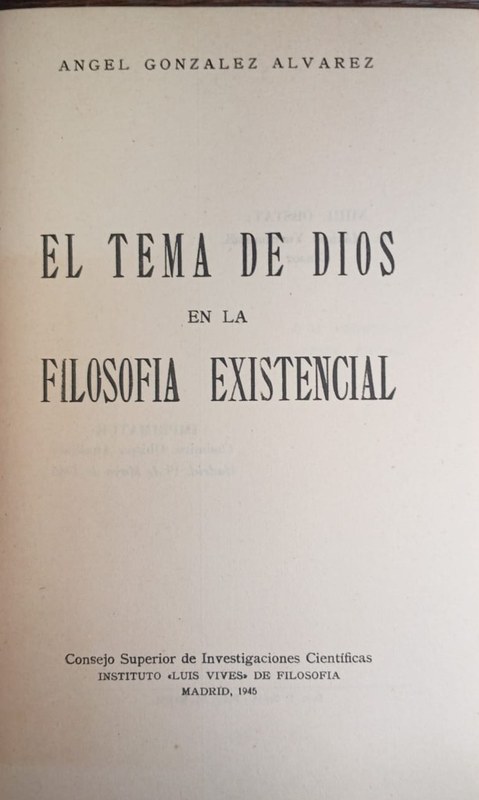 El tema de Dios en la existencia