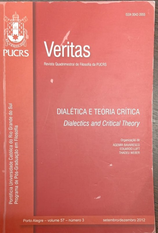 Dialética e teoría crítica: Veritas, Revista quadrimestral de Filosofía da PUCRS