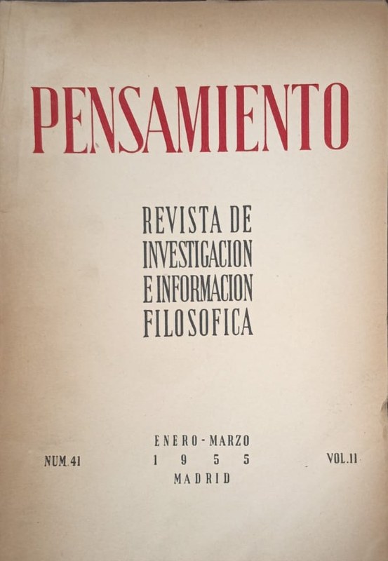 Pensamiento: Revista de investigación e información filosófica