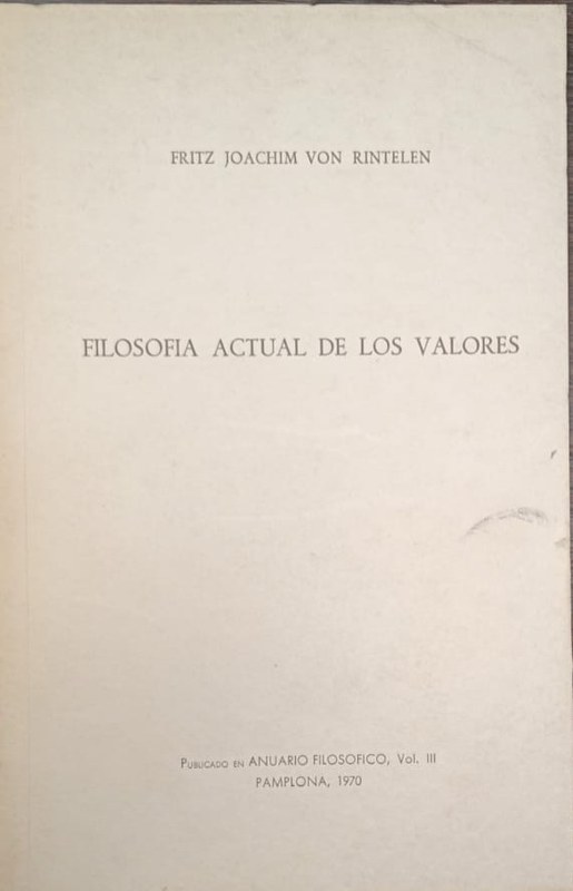 Filosofía actual de los valores