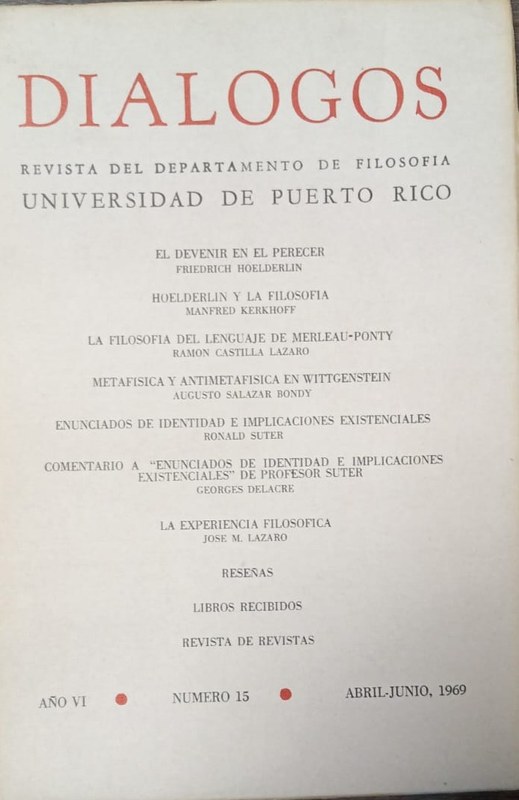 Diálogos: Revista del Dpto de Filosofía / Universidad de Puerto Rico