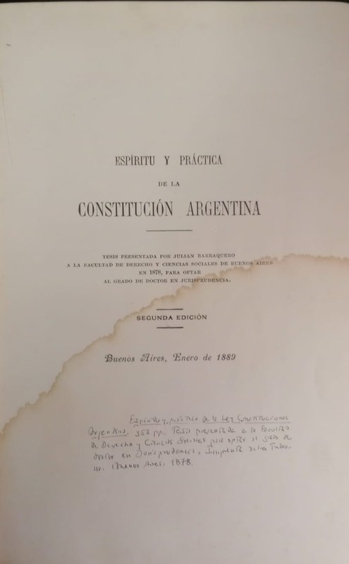 Espíritu y práctica de la Costitución Argentina