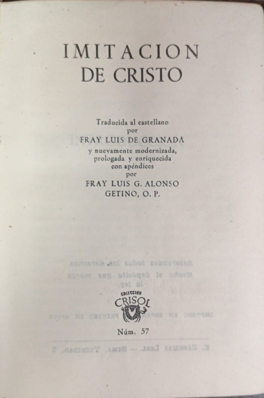 Imitación de Cristo
