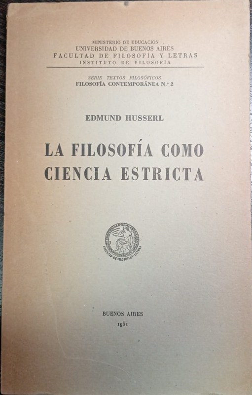 La filosofía como ciencia estricta