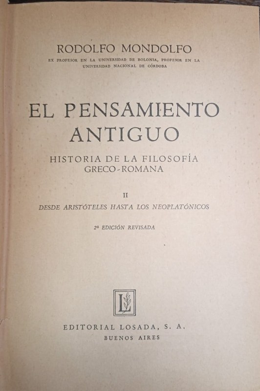 El Pensamiento Antiguo: Historia de la Filosofía Greco-Romana
