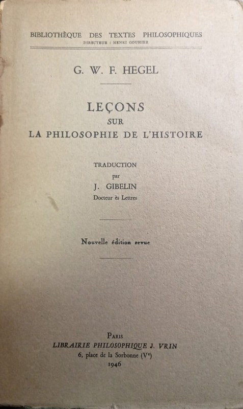 Leéons sur la philosophie de l ´histoire
