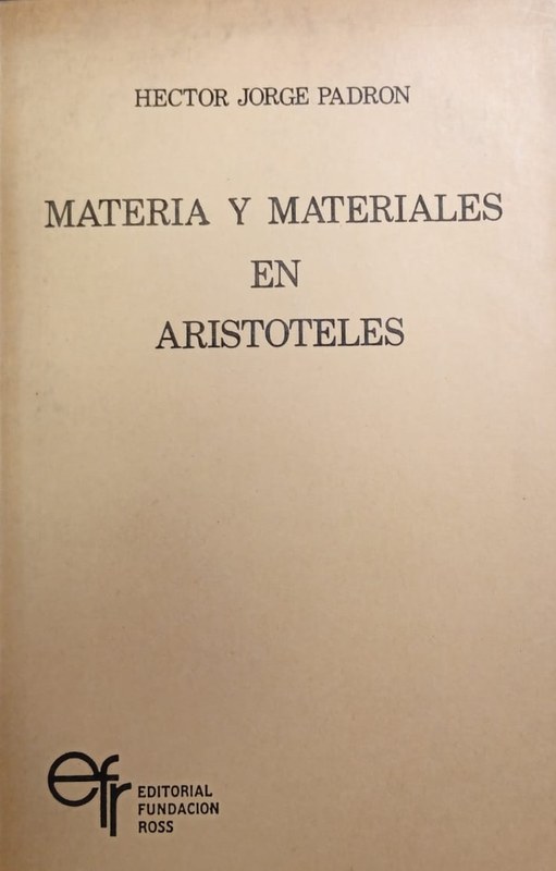 Materia y materiales en Aristóteles