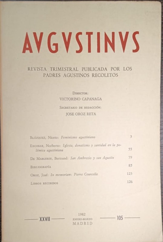 Augustinus: Revista Trimestral Publicada por los Padres Agustinos Recoletos