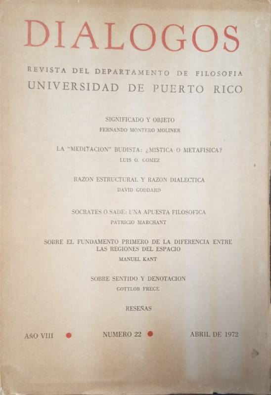 Diálogos: Revista del Dpto de Filosofía / Universidad de Puerto Rico