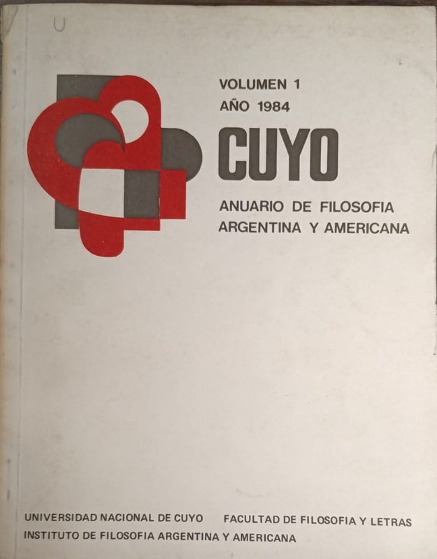 Cuyo: Anuario de Filosofía Argentina y Americana